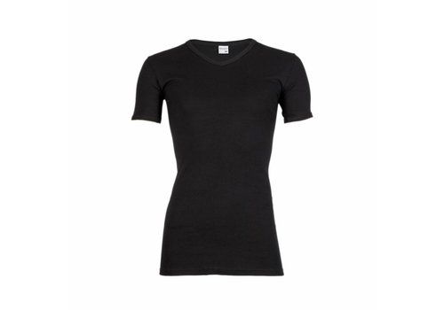 Beeren Heren V-Hals T-Shirt Extra Lang M3000 Zwart