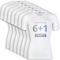 Beeren Heren T-Shirt V-Hals M3000 Wit voordeelpack