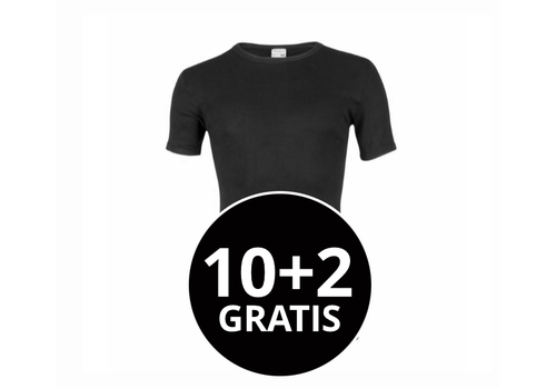 Beeren Heren T-Shirt Extra Lang M3000 Zwart Mega voordeelpack