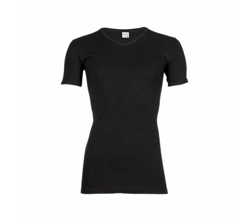 Beeren Heren V-Hals T-Shirt Extra Lang M3000 Zwart voordeelpack