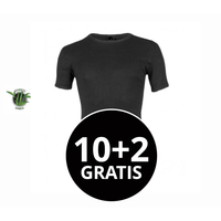 Heren Bamboo T-Shirt Zwart Mega voordeelpack