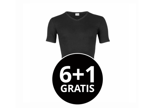 Beeren Heren T-Shirt V-Hals M3000 Zwart voordeelpack