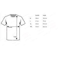 heren V-hals T-shirt extra lang M3000 zwart