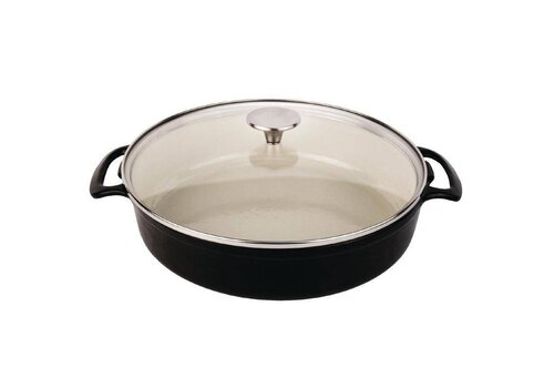  Vogue Ronde braadpannen met glazen deksel | 3 Kleuren 