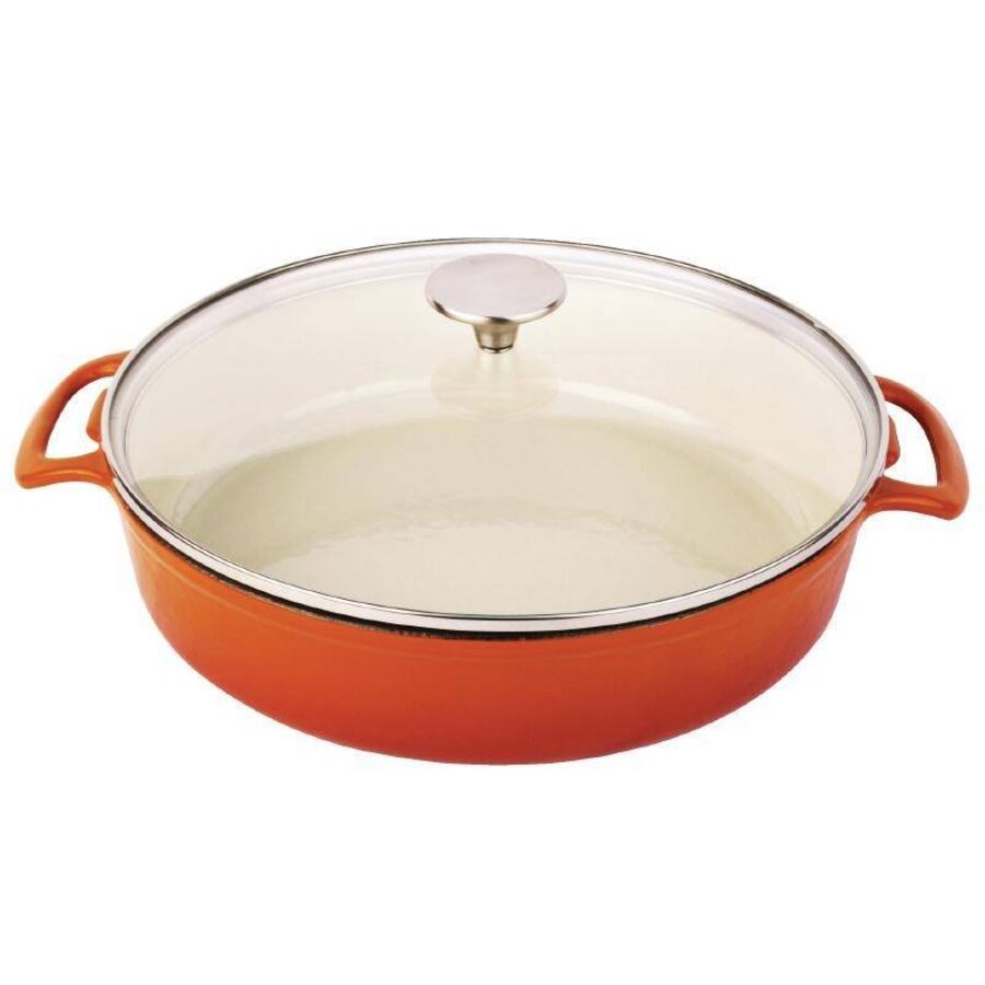 Ronde braadpannen met glazen deksel | 3 Kleuren