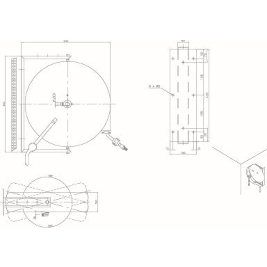 Haspel met Spuitpistool | 10 Meter