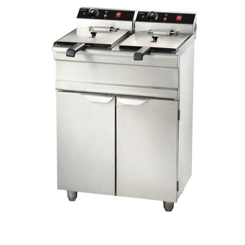  Combisteel Elektrische friteuse met onderkast - 2 x 13 Liter 