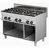 Combisteel Fornuis Gas Open Onderstel | 6 Branders