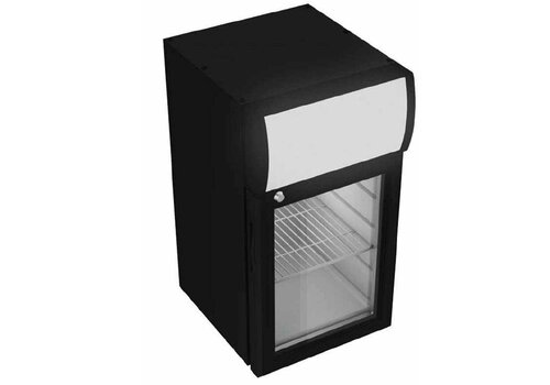  Combisteel Zwarte Minikoelkast Frisdranken Met Verlichting 21 Liter 