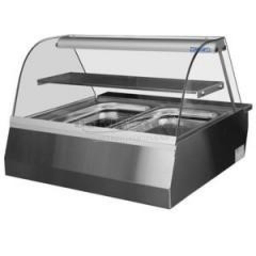 Gekoelde Opzetvitrine 2/1 GN  81(b)x77(d)x61(h) cm