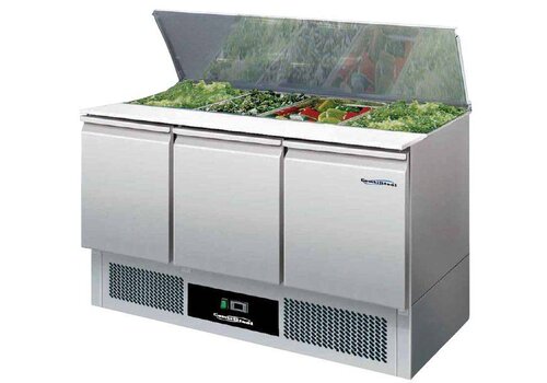  Combisteel Gekoelde RVS saladette 3 deurs MEEST VERKOCHT! 