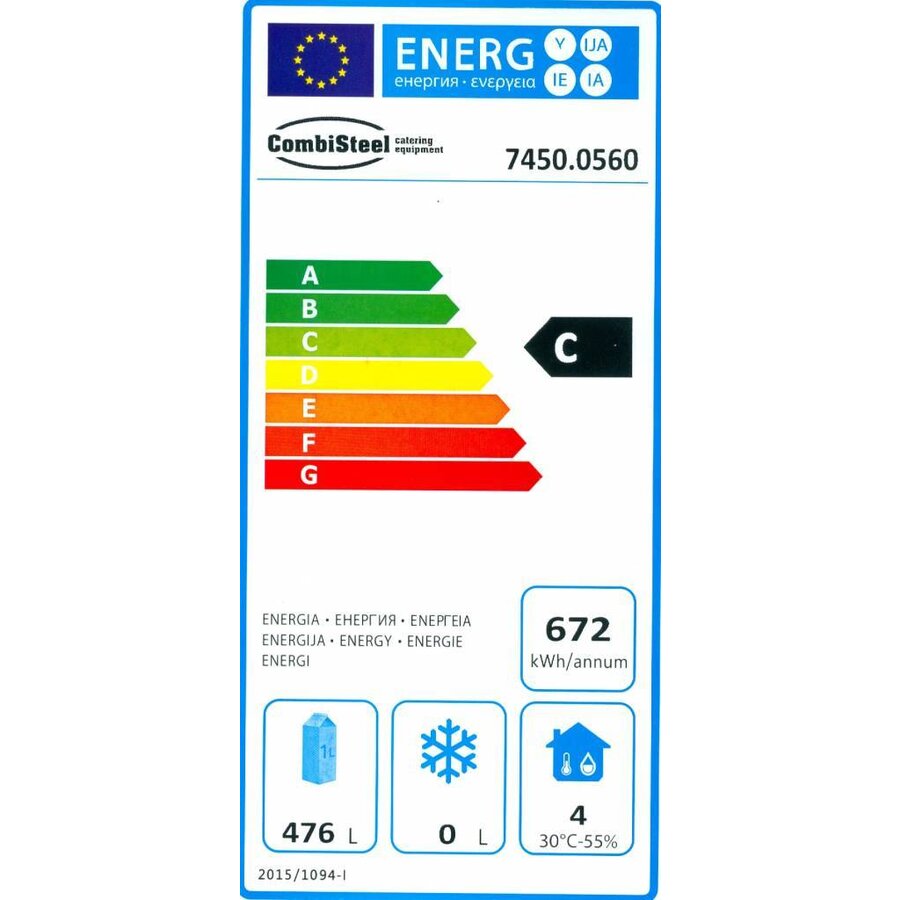 Inox Horeca Koelkast 580 Liter