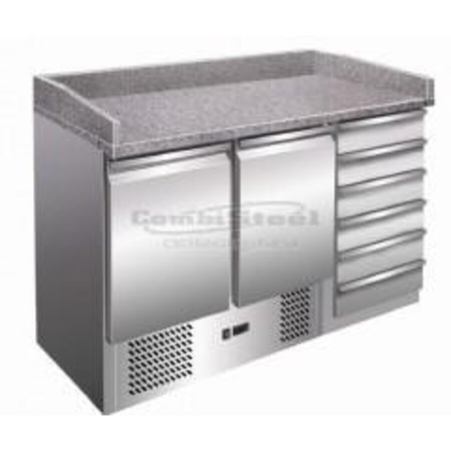 Pizzawerkbank 2 Deuren 142(b)x70(d)x106(h) cm