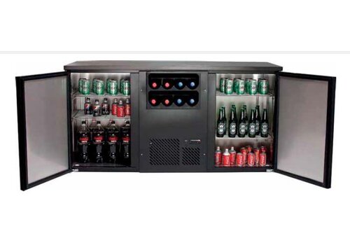  Combisteel Bardisplay deluxe 2 deurs / Flessennest 86,6x167x56 cm 