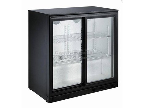  Combisteel Bardisplay zwart 2 schuifdeuren 90x90x50 cm 