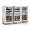 HorecaTraders Barkoeler zilver met 3 klapdeuren 86,5 x 135,0 x 49,5