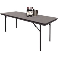Inklapbare tafel zwart - 183cm