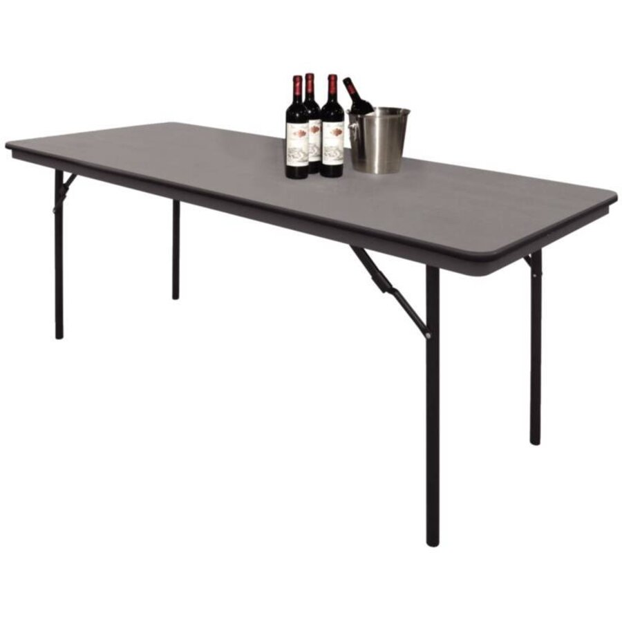Inklapbare tafel zwart - 183cm
