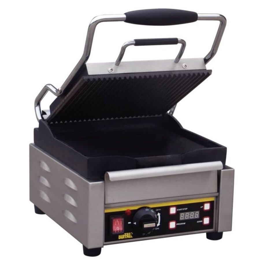 Professionele Contact Grill Gegroefd/Glad | 2000Watt