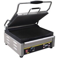 Elektrische Contact Grill Gegroefd | 2200W