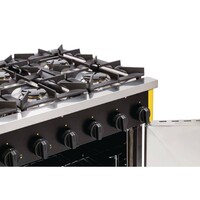 Mobiel Professioneel Gasfornuis met Gasoven | 6 Branders