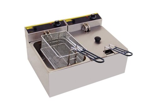  Buffalo Compact friteuse 5 + 5 Liter | 2x2800Watt 