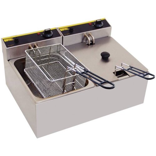  Buffalo Compact friteuse 5 + 5 Liter | 2x2800Watt 