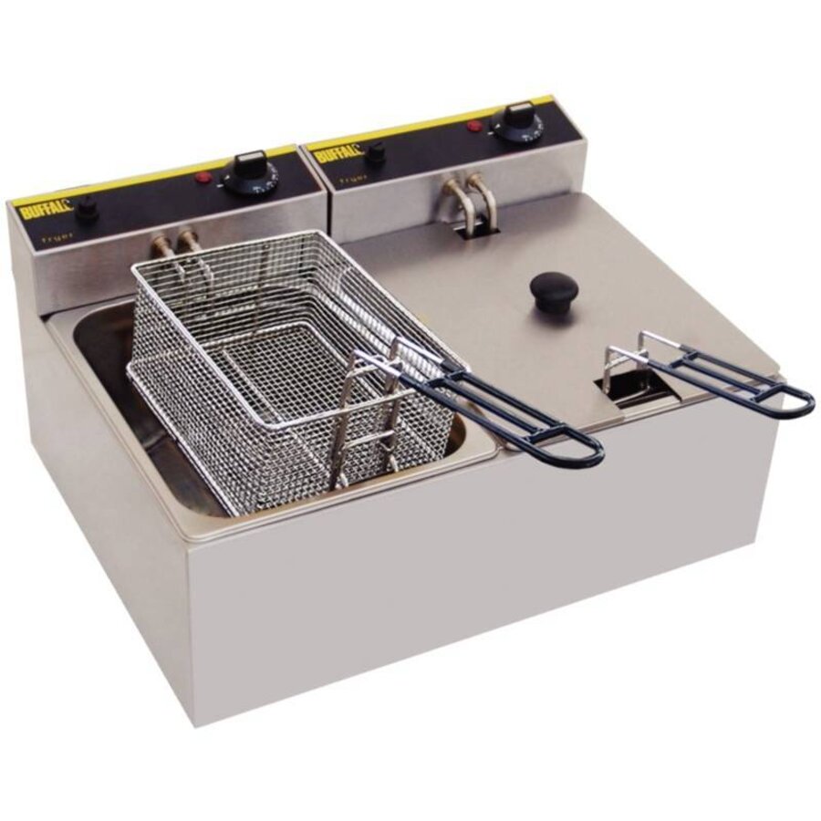 Compact friteuse 5 + 5 Liter | 2x2800Watt