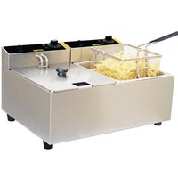 Compact friteuse 5 + 5 Liter | 2x2800Watt
