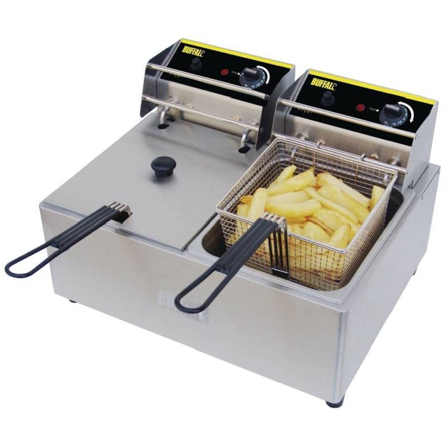 Elektrische Tafelfriteuse 5 + 5 Liter