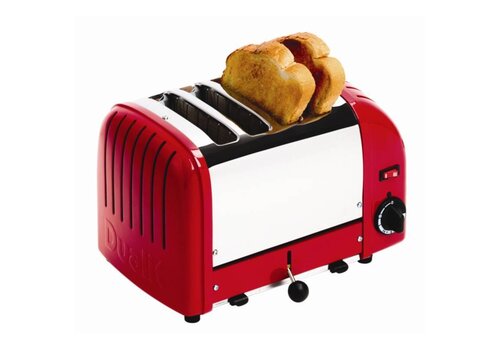  Dualit Broodrooster rood RVS | 4 sneden 