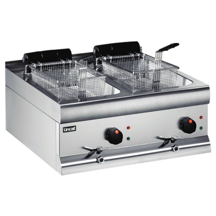 Silverlink 600 Dubbele friteuse met aftap - 2 x 9 Liter