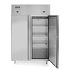 HorecaTraders Combi Koelkast & Vrieskast RVS 410+410 Liter