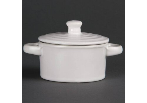  Olympia Porselein minipan wit (4 stuks) 