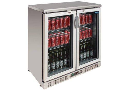  Polar RVS Bar Display dubbele klapdeur 92,5x90x52 cm (HXBXD) 