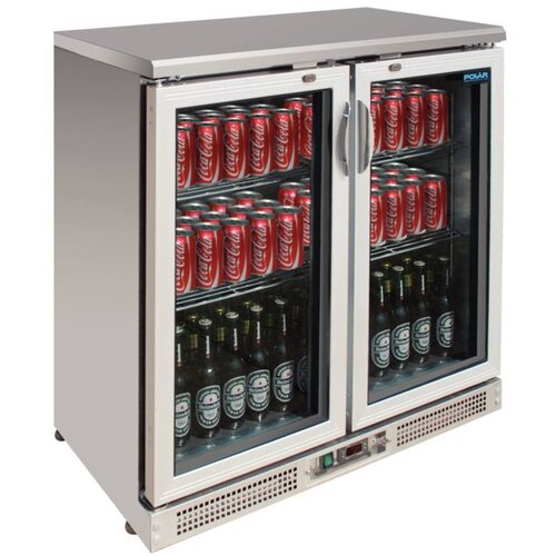  Polar RVS Bar Display dubbele klapdeur 92,5x90x52 cm (HXBXD) 