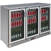 Polar Bardisplay RVS 3 klapdeuren | 92,5x135x54 cm
