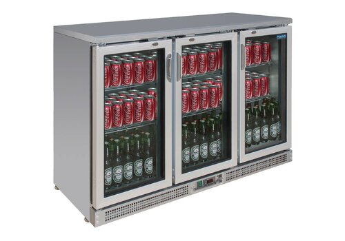  Polar Bardisplay RVS 3 klapdeuren | 92,5x135x54 cm 