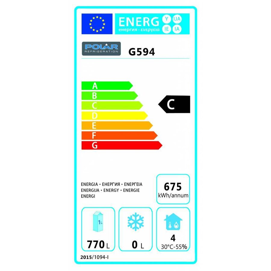 RVS Horeca Koelkast Met Stevige Zwenkwielen 1200 Liter