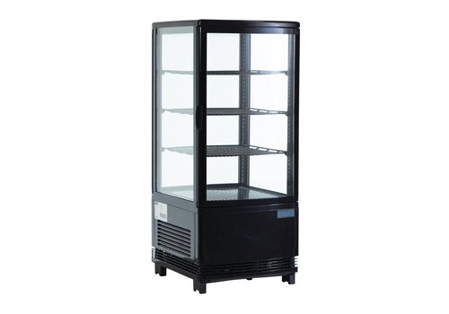  HorecaTraders Compacte Zwarte Koelvitrine 69 Liter 