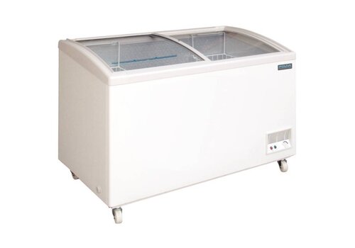  HorecaTraders Vrieskist met glazen deksel 2 Jaar Garantie 