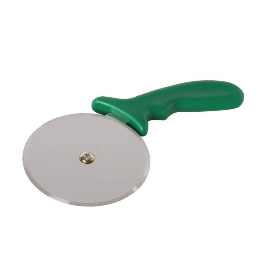RVS Pizza Wielsnijder Groen | 12,5cm Blad