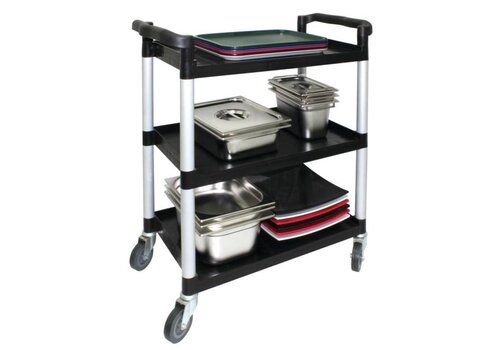  Vogue Serveerwagen Kunststof 3 Bladen 96(h)x83x41cm 
