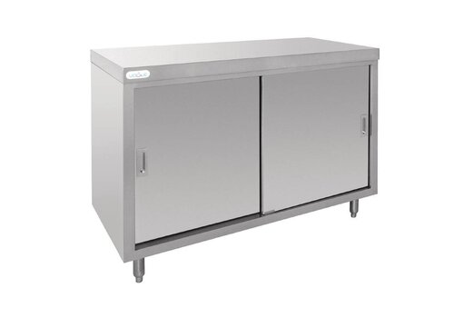  Vogue RVS Ladenkast met Schuifdeuren | 120x60x(H)90cm 