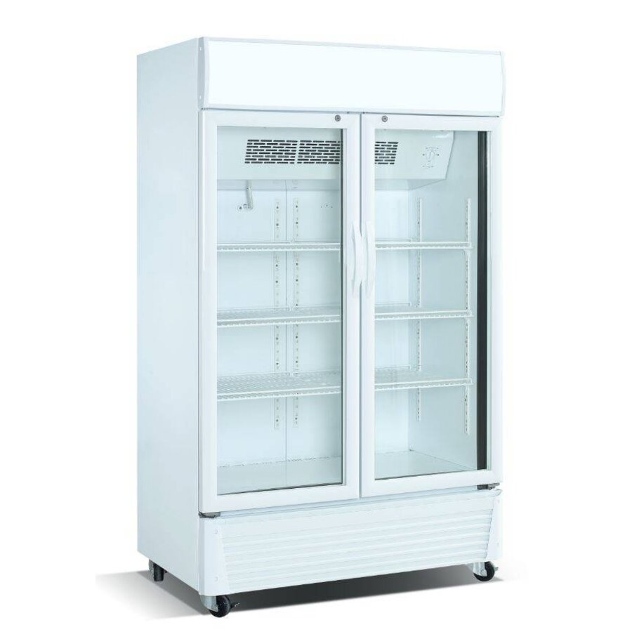 Koelkast met wielen en glazen deur - 590 Liter