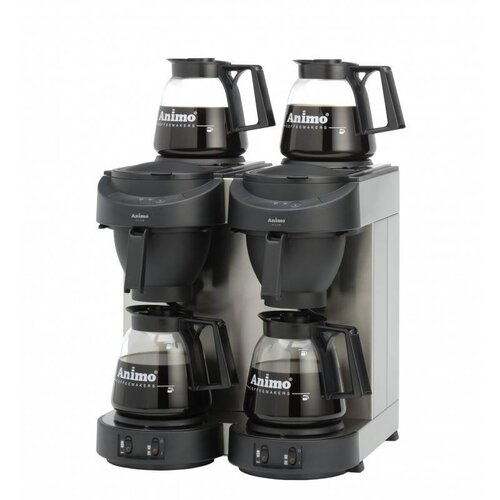  Animo Koffiemachine dubbel met 4 kannen 