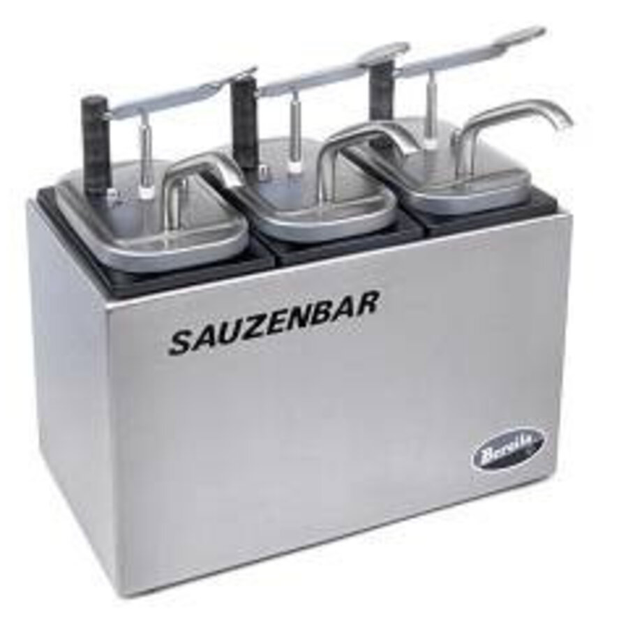 Sauzenbar met 1 RVS dispenser