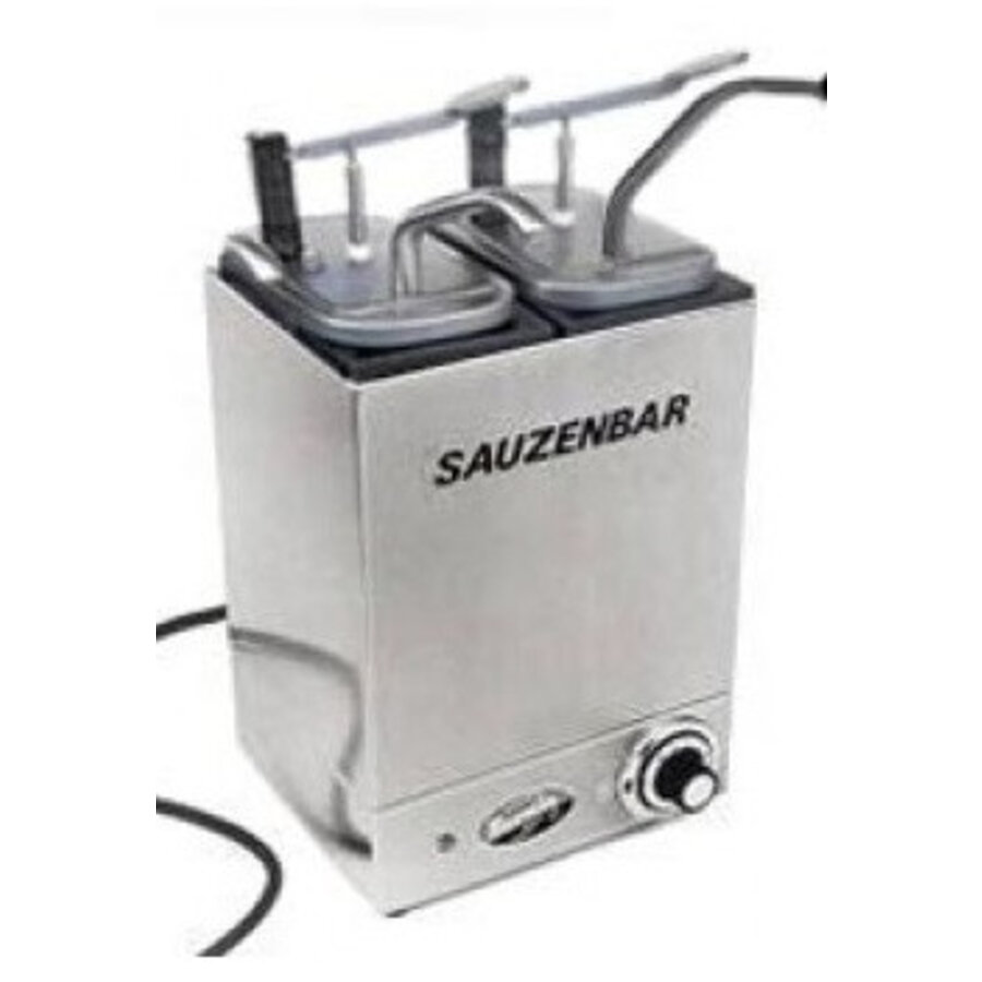 Verwarmde Sauzenbar met 2 Dispensers - 2 x 3,5 Liter