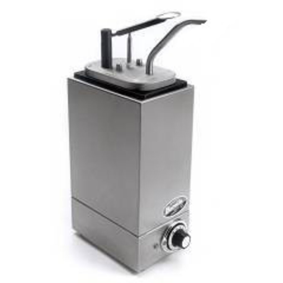 Verwarmde RVS Sausdispenser - 3,5 Liter
