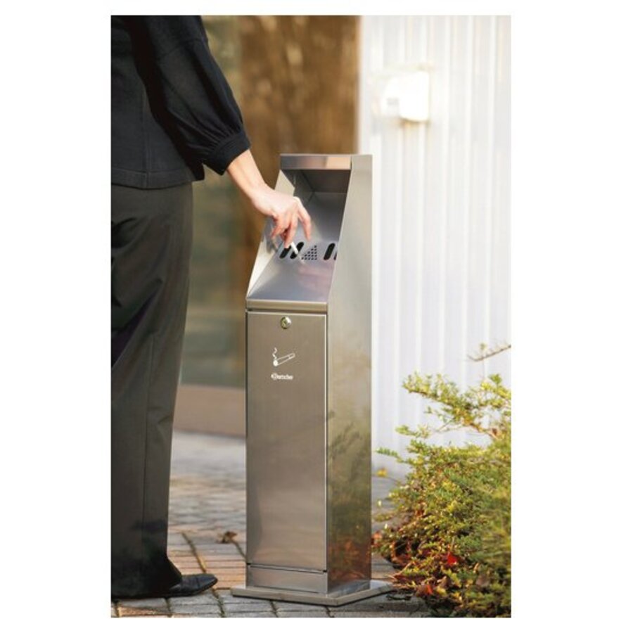 Staande asbak stalen behuizing (h) 87cm